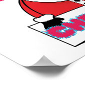 サンタが言う、聖降誕祭お目出とう、ホホホ！ ポスター (角)