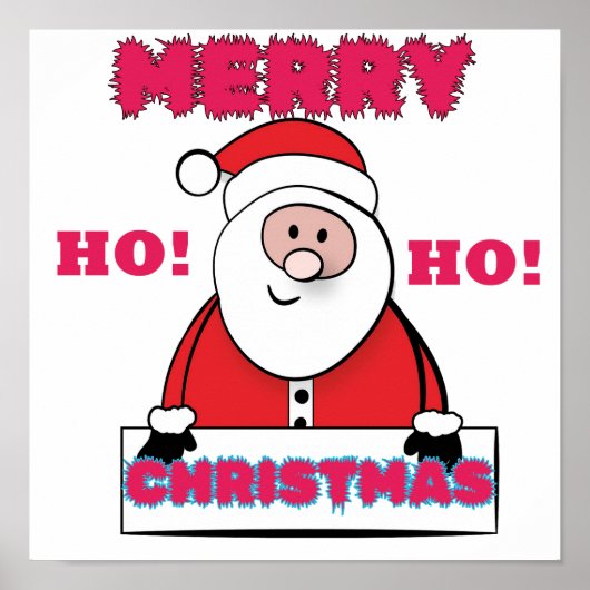 サンタが言う、聖降誕祭お目出とう、ホホホ！ ポスター (正面)
