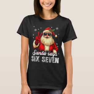 サンタが言った「シックス セブン クリスマス」 67 おもしろクリスマス Meme Tシャツ