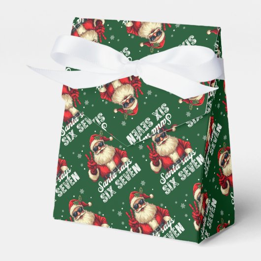 サンタが言った「SIX SEVEN」- 面白いクリスマスのミーム フェイバーボックス (正面サイド)