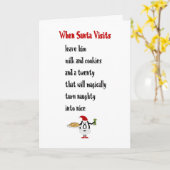 サンタが訪れる時はおもしろい、聖降誕祭のお目出し カード (黄色い花)