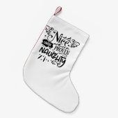 サンタが証明されるまでクリスマスいけなニースおもしろい スモールクリスマスストッキング (正面 (吊り時))