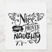 サンタが証明されるまでクリスマスいけなニースおもしろい ワインラベル (シングルラベル)