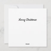 サンタが谷の上をスキーでクリスマスを楽しむ シーズンカード (裏面)