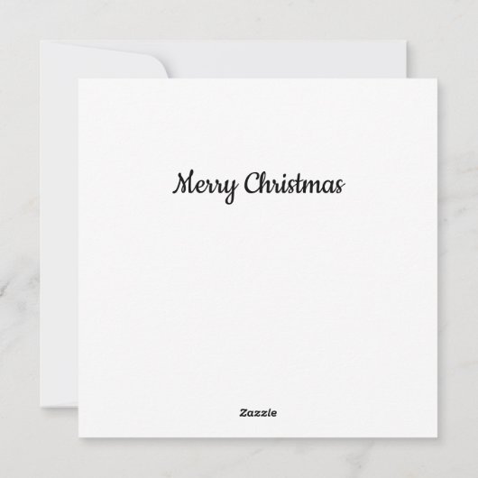 サンタが谷の上をスキーでクリスマスを楽しむ シーズンカード (裏面)