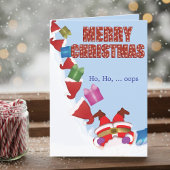 サンタが転んだ!クリスマス折りたたみカード シーズンカード