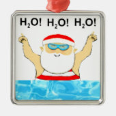 サンタが集まる メタルオーナメント (正面)