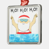 サンタが集まる メタルオーナメント (左)