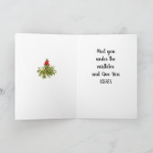 **サンタが願いを叶える – 私は与えあなたのキス** カード (内部)