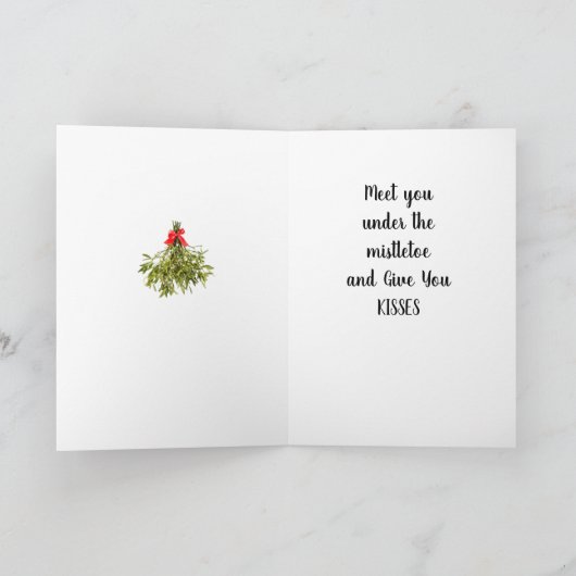 **サンタが願いを叶える – 私は与えあなたのキス** カード (内部)