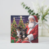 サンタが2つのチワワの店を保持 シーズンカード (スタンド正面)