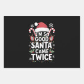 サンタが2回のクリスマス来には本当に良い ラッピングペーパーシート (正面)