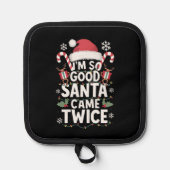 サンタが2回のクリスマス来には本当に良い 鍋敷き (正面)