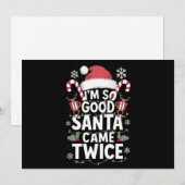 サンタが2回も来てくれた クリスマスプレゼントが2回も  シーズンカード (正面/裏面)