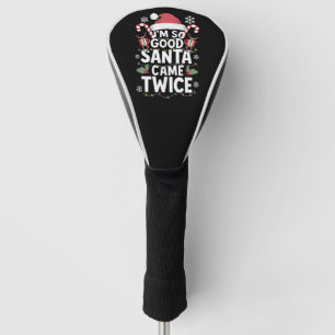 サンタが2回来たほど私の行いがいいの Christmas ゴルフヘッドカバー