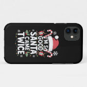 サンタが2回来たほど私の行いは良い サンタ クリスマス Case-Mate iPhoneケース (裏面(横))