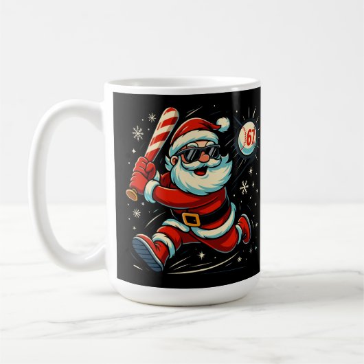 サンタが6-7クリスマスをぶっ飛ばす！ コーヒーマグカップ (左)