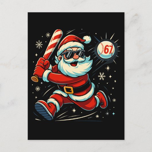サンタが6-7クリスマス・ミームをぶち壊す ポストカード (正面)
