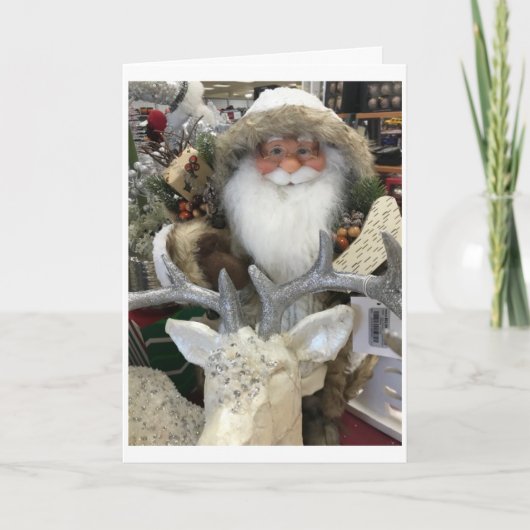サンタが「聖降誕祭お目出とう」と言う カード (正面)