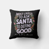 サンタが「良頼い」と定義する可能性が最も高い クッション (裏面)