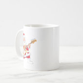 サンタがBギターを演奏する クリスマス  コーヒーマグカップ (正面左)