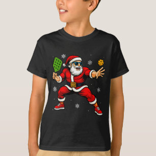 サンタがCkleballで遊ぶ クリスマスの面白いデザイン Tシャツ