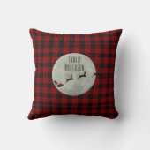 サンタがREDスポーツカードクリスマスデコールを運転 クッション (裏面)