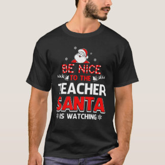 サンタがTシャツを見ている先生に優しくてね – Tシャツ