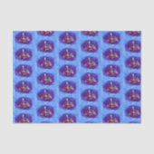 サンタこうもりブルーティッシュペーパー千鳥型 薄葉紙 (正面)