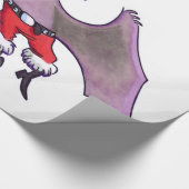 サンタこうもり白光沢ラッピング紙大 ラッピングペーパー (角)