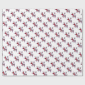 サンタこうもり白色光沢ラッピング紙小 ラッピングペーパー (フラット)