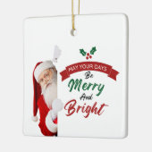 サンタさんいたずら好きなクリスマス セラミックオーナメント (左)