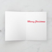 「サンタさんお電話ください」5x7インチクリスマスカード シーズンカード (内部)