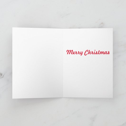 「サンタさんお電話ください」5x7インチクリスマスカード シーズンカード (内部)