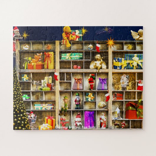 サンタさんからのクリスマスの挨拶 ジグソーパズル (横)