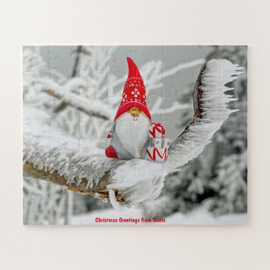 サンタさんからのクリスマスの挨拶 ジグソーパズル (横)