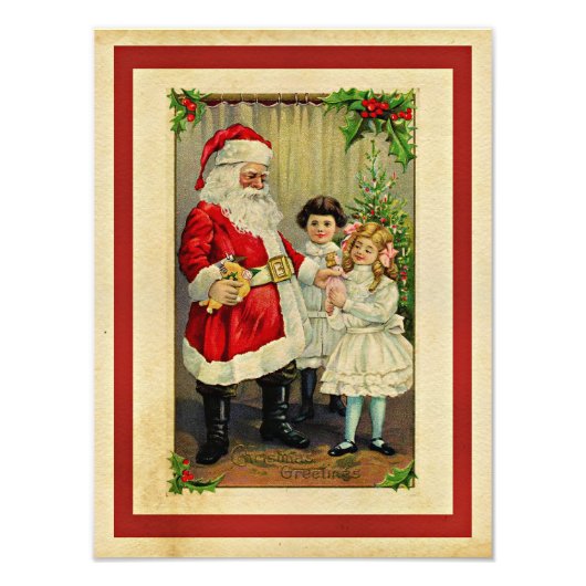 サンタさんからのクリスマスの挨拶 フォトプリント            (正面)