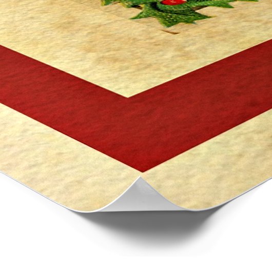 サンタさんからのクリスマスの挨拶 ポスター (角)