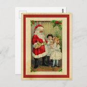 サンタさんからのクリスマスの挨拶 ポストカード (正面/裏面)