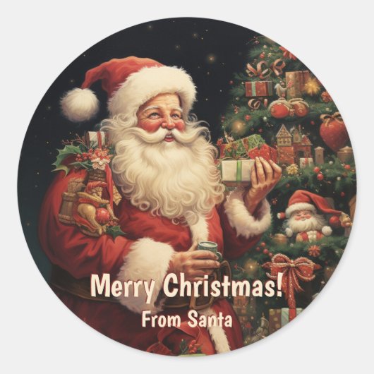 サンタさんからのクリスマス ラウンドシール (正面)