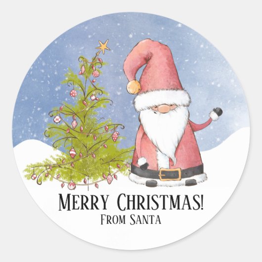 サンタさんからのクリスマス ラウンドシール (正面)