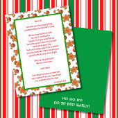 サンタさんからのジンジャーブレッドをテーマにした手紙