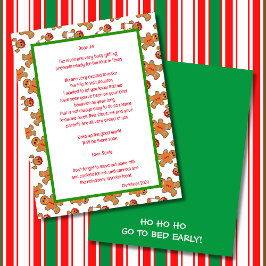 サンタさんからのジンジャーブレッドをテーマにした手紙