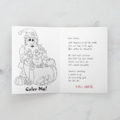 サンタさんからのハッ子供へピー感謝祭カード シーズンカード (内部)