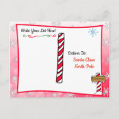 サンタさんからのポストカード:かわいい雪だるま シーズンポストカード (裏面)