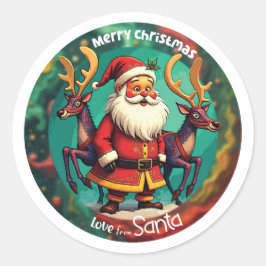 サンタさんからのメリークリスマス ラウンドシール