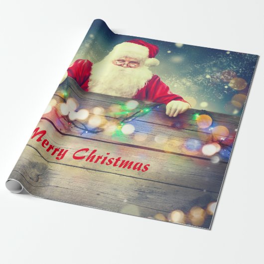 サンタさんからのメリークリスマス ラッピングペーパー (アンロールド)