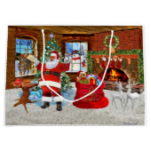 サンタさんからのメリークリスマス ラージペーパーバッグ (正面)