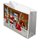 サンタさんからのメリークリスマス ラージペーパーバッグ (正面アングル)