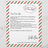 サンタさんからの素敵なリストパーソナライズされたレター (正面)